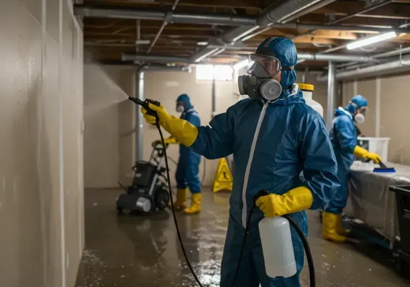 Basement Sanitization and Antimicrobial Treatment process in Mabton, WA